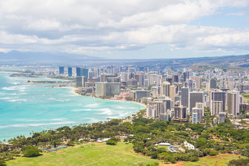 Honolulu skyline from Diamond Head