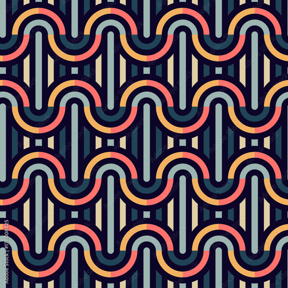 Poster seamless geometric pattern. geometric simple print. vector repeating texture. colorful linear backgr