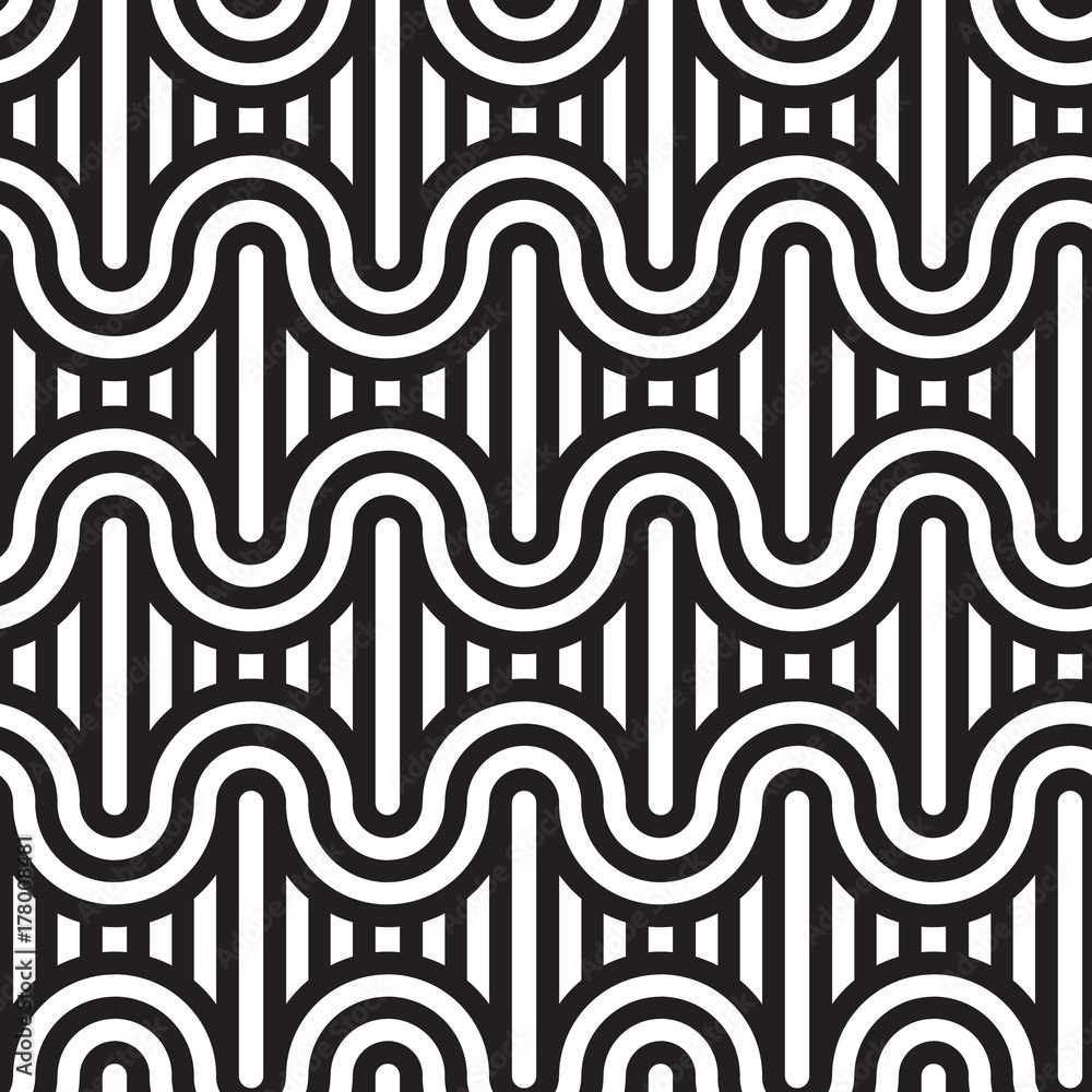 Poster seamless geometric pattern. geometric simple print. vector repeating texture. monochromatic linear b
