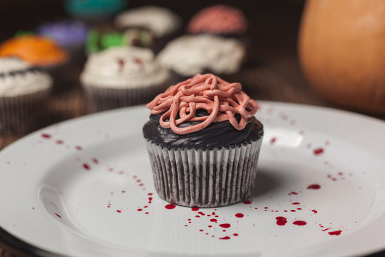 Halloween chocholate cupcake