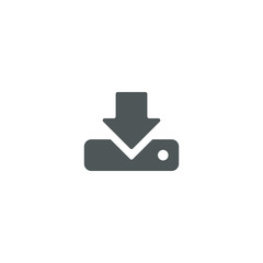 Simple Download Vector Icon