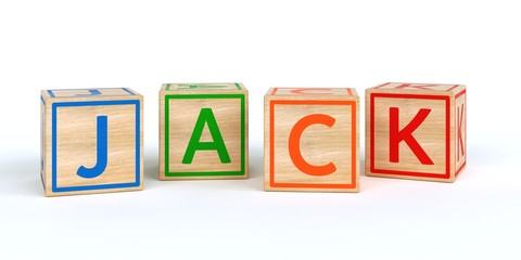 bunte Würfel Name - Jack