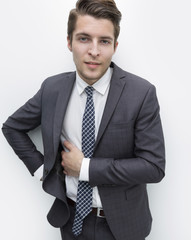 closeup.serious businessman.