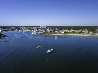 Obraz premium harbor boat beach in Cape Code, Massachusetts USA