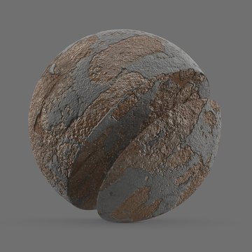 Old reinforced limestone wall in red