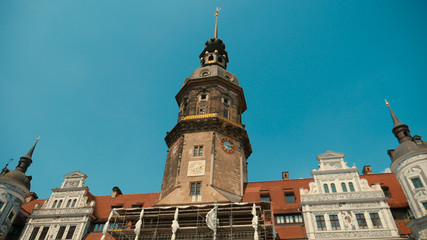 Obraz premium One of the characteristic buildings of Dresden - the old Saxon town with the old town rebuilt after the destruction of the war.