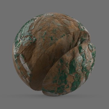 Persian green and brown rock