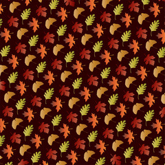 gradient leaf pattern on brown