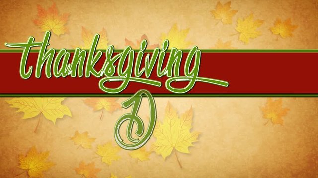 Autumn leaves Thanksgiving day