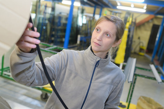 female factory technician