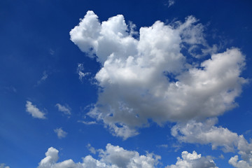 Naklejka na ściany i meble Cloud on the blue sky background.