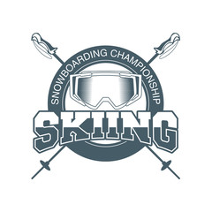 Fototapeta na wymiar Snowboarding logo and label template