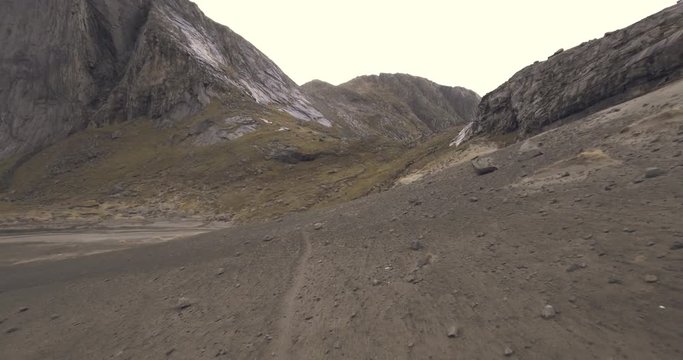 Epic mountain range in Norway Lofoten