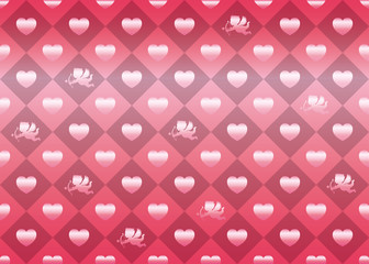 シームレスなバレンタイン背景イラストレーション