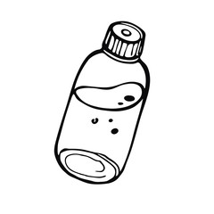 Hand-drawn medicine bottle