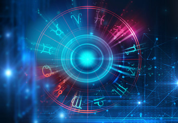 Astrology and alchemy sign background illustration