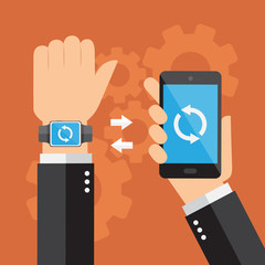 Smartwatch and smartphone