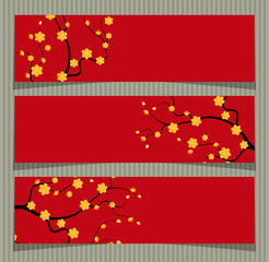 Vector Cherry blossom for Chinese New Year and lunar new year