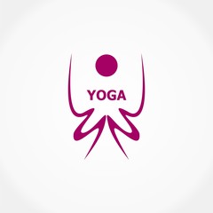 human abstract yoga logo