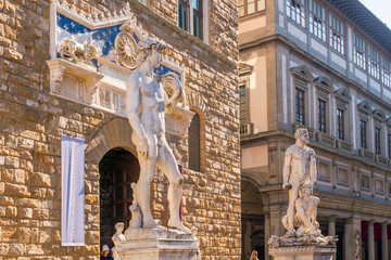 Obraz premium Sculpture at Piazza della Signoria in Florence