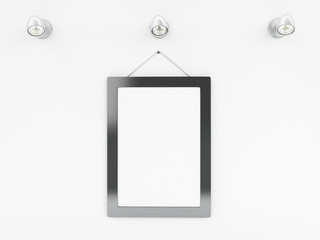 3d Empty frame template with place for your text and design