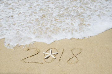 2018 year beach background