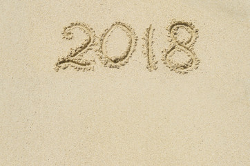 2018 year beach background