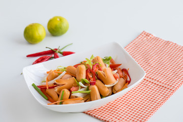 Spicy Sausage Salad (Yum Salad)