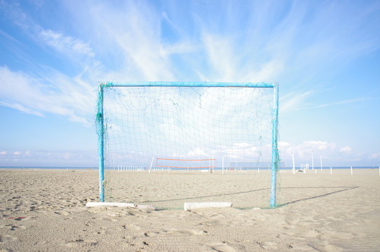 football goal beach summer