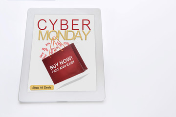 Cyber Monday sale promotion, online shopping concept