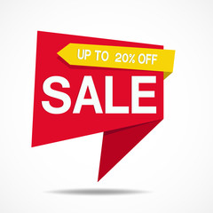 Label SALE Sticker of Modern Style