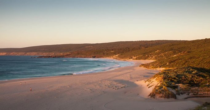 Sunset timelapse on Injidup beach in Yallingup, Western Australia