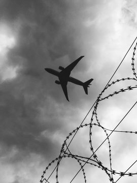 Airplane during take off