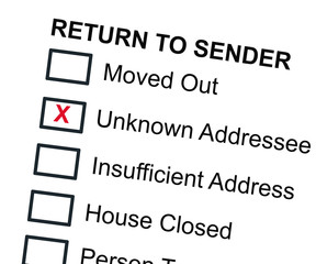 Unknown addressee mark