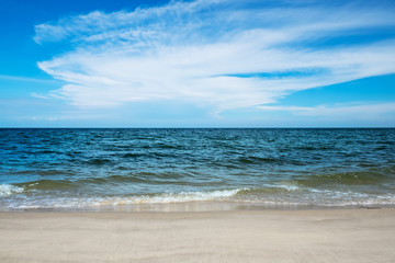 Sea wave on the summer beach.