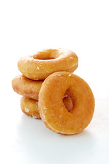 Fresh donut on white background