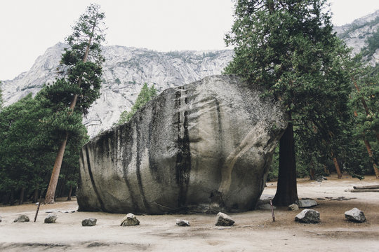 Massive boulder in Yosemite