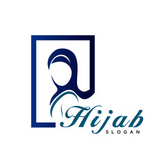 Obraz premium Square veil muslim logo