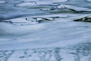 Texture of the ice surface. Winter background