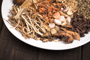 Group of the chinese herb medicine