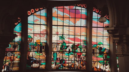 Arte em Vidro do Mercado Municipal de Sao Paulo