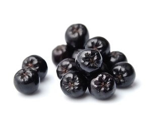 Black chokeberry close up.