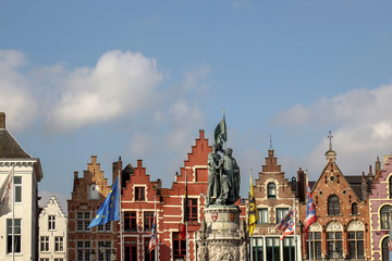 Fototapeta na wymiar The historic center of Bruges, Belgium, part of the UNESCO World Heritage Site