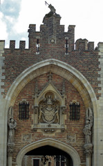 Medieval gate from the city of Bruges, Belgium