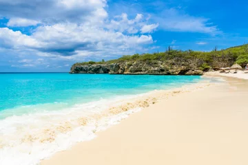Fototapeten Grote Knip beach, Curacao, Netherlands Antilles - paradise beach on tropical caribbean island © Simon Dannhauer