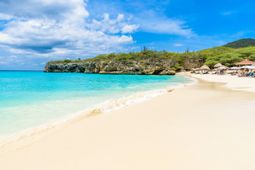 Obraz na płótnie Canvas Grote Knip beach, Curacao, Netherlands Antilles - paradise beach on tropical caribbean island