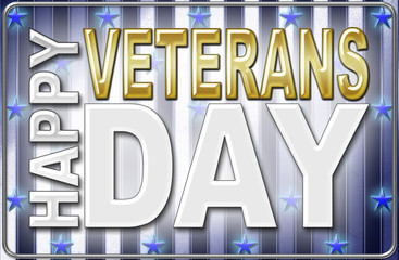 Happy Veterans Day, 3D, Honoring all who served, American holiday template.