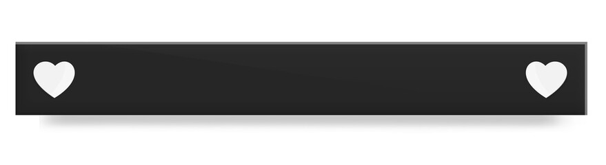 Obraz premium the blank web banner with heart symbol