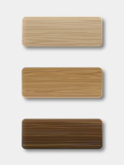 Wooden Empty Signboard Badge, Collection