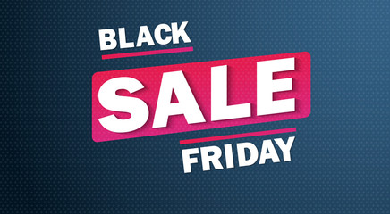 Black Friday sale inscription design template. Black Friday banner. Special offer. Vector illustration EPS10